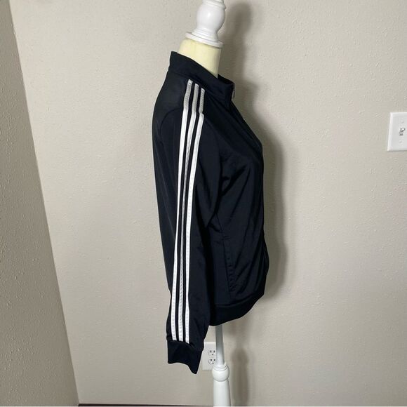 Adidas Essentials Warm-Up 3 Stripe Track Jacket Women's Size Large - Picture 3 of 15